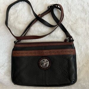 Brighton Black and Brown Crossbody Bag